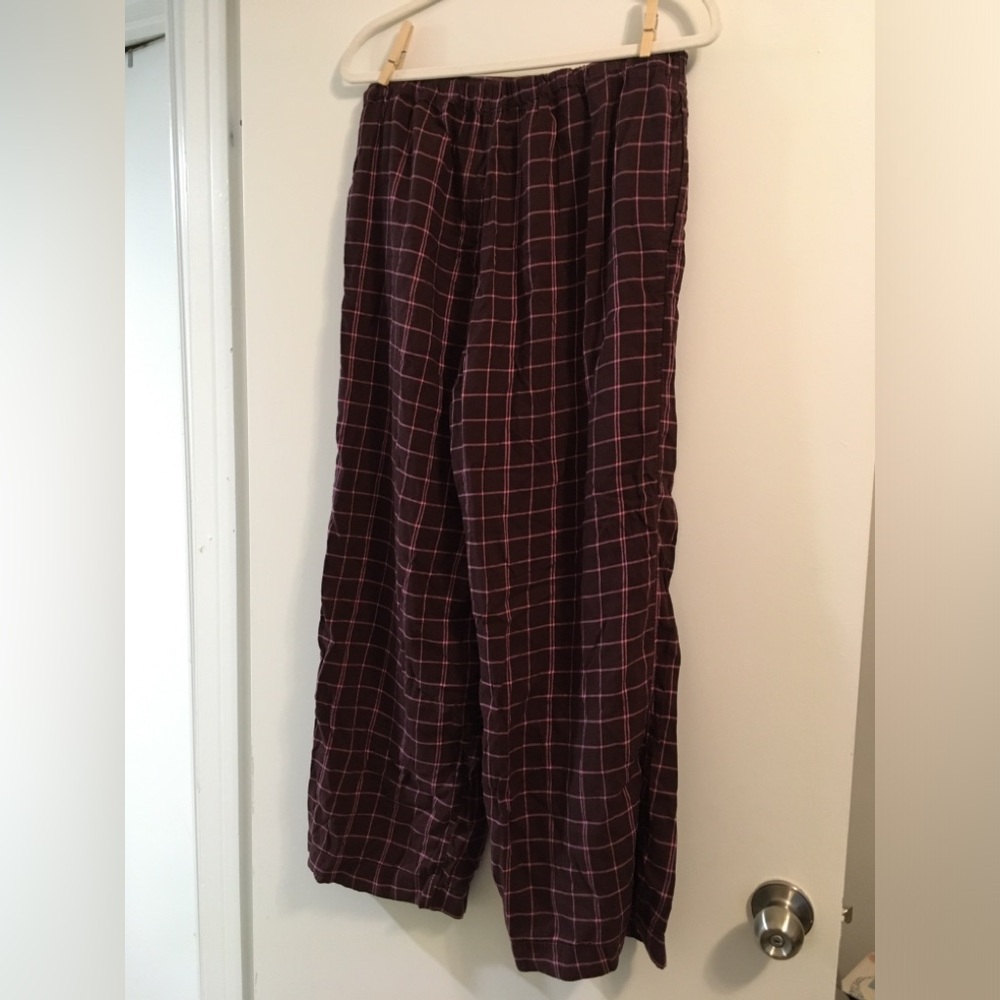 *LAST CHANCE* Women's Pajama Set Plaid Flannel Chocolate Raisin Size M - Picture 7 of 9